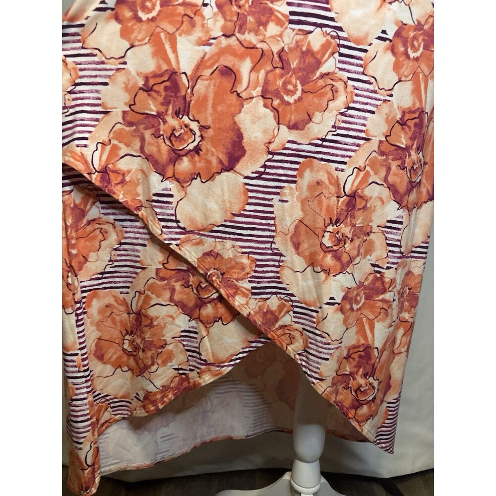 Chico's Dress Asymmetrical Womens 2 M/L Sleeveless Floral Midi Boho Tropical - Picture 7 of 10